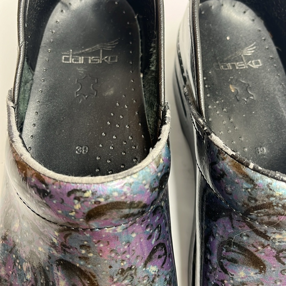 Dansko Blue Water Droplet Professional Clogs Shoes Size 39 / 8.5-9 BLEMISH - Picture 5 of 11